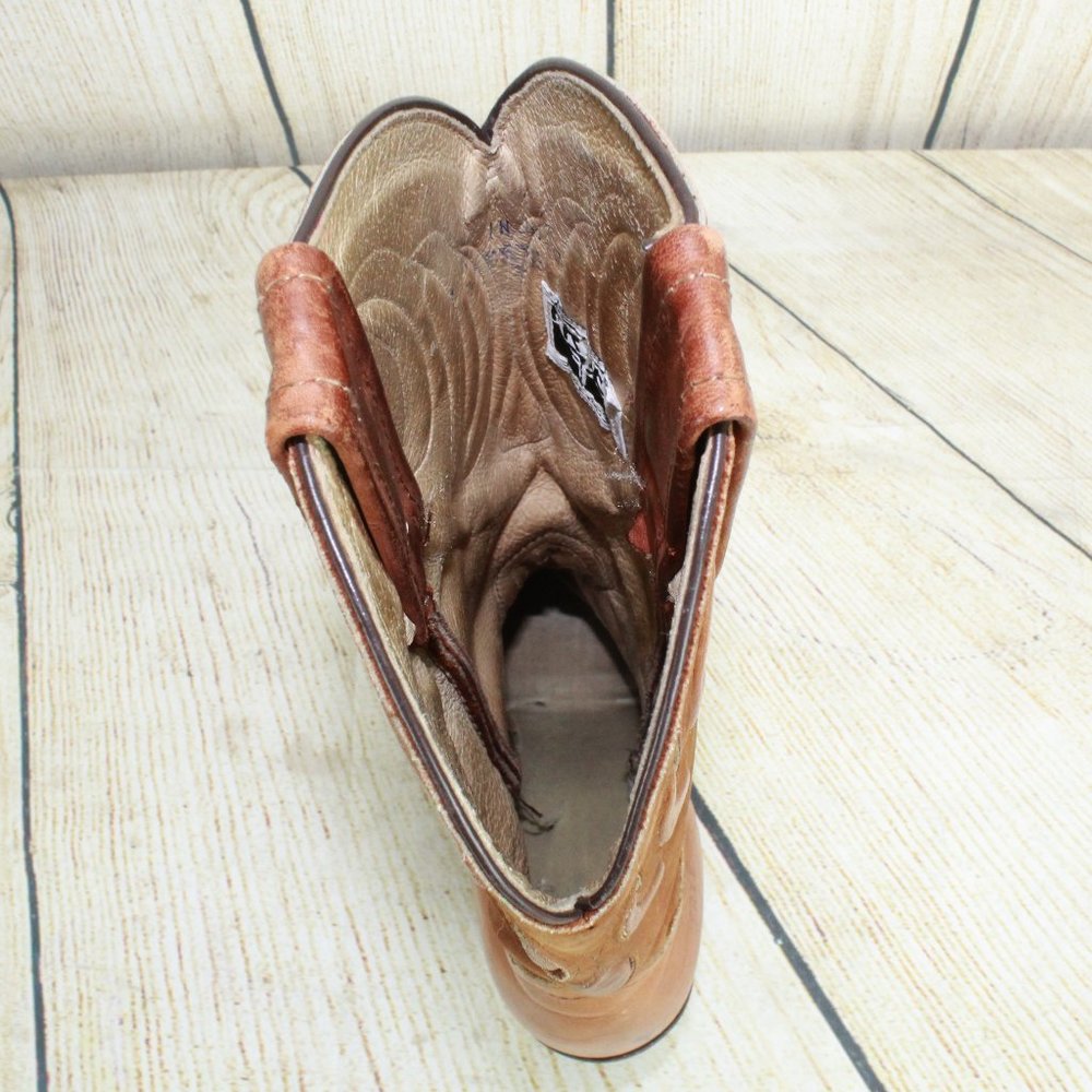 VTG! FRYE Rodeo Western Cowgirl Heeled Boots Sz 7 - Picture 9 of 9